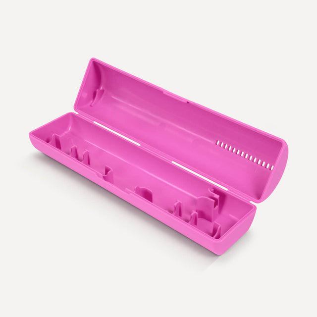 Open Schelle Electric Toothbrush Travel Case in Bubblegum Pink